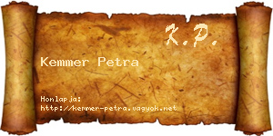 Kemmer Petra névjegykártya